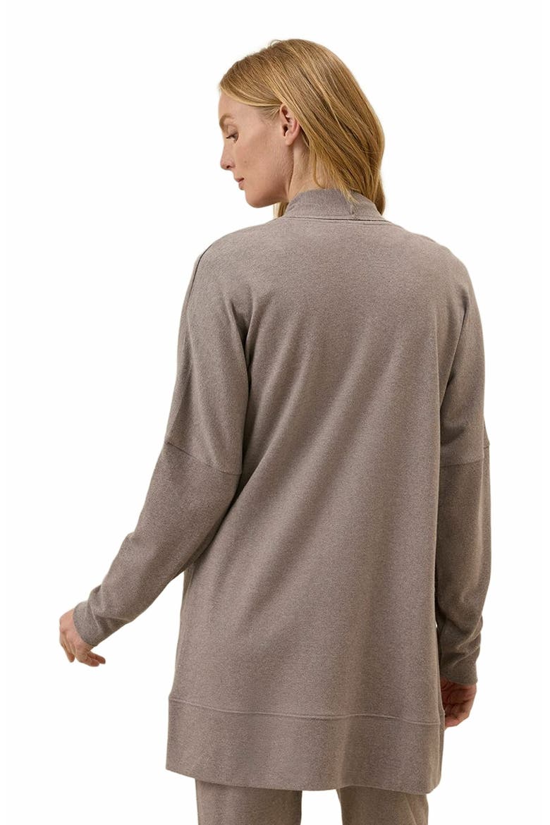 Organic Cotton Airplane Wrap Cardigan, Alternate, color, Deep Taupe Heather