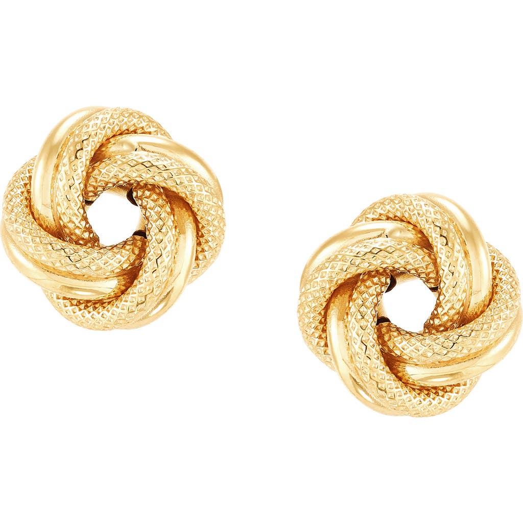 Frankie & Zoe Knot Stud Earrings In Gold