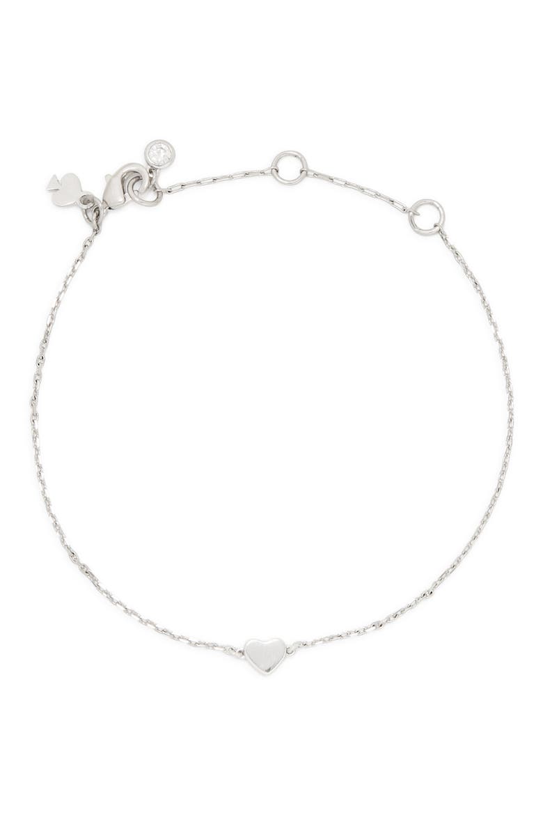 heart bracelet, Main, color, SILVER