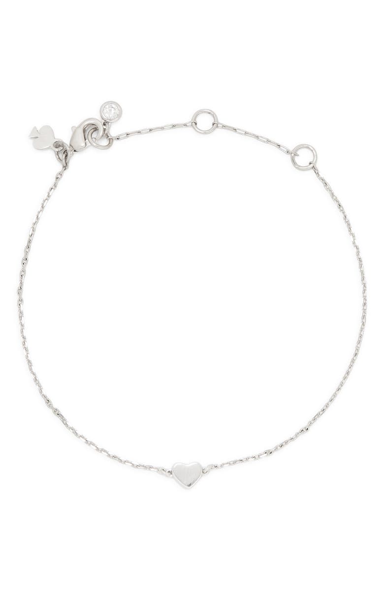 Kate Spade New York heart bracelet, Main, color, Silver