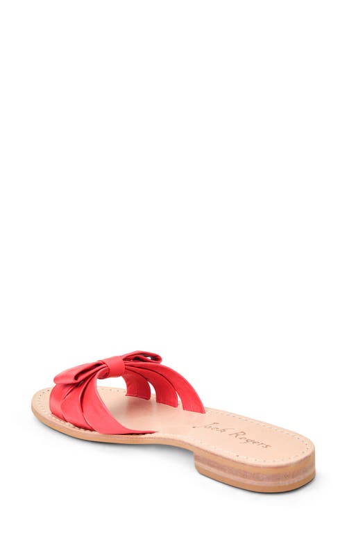 Jack Rogers Brightly Bow Slide Sandal In Fire Red