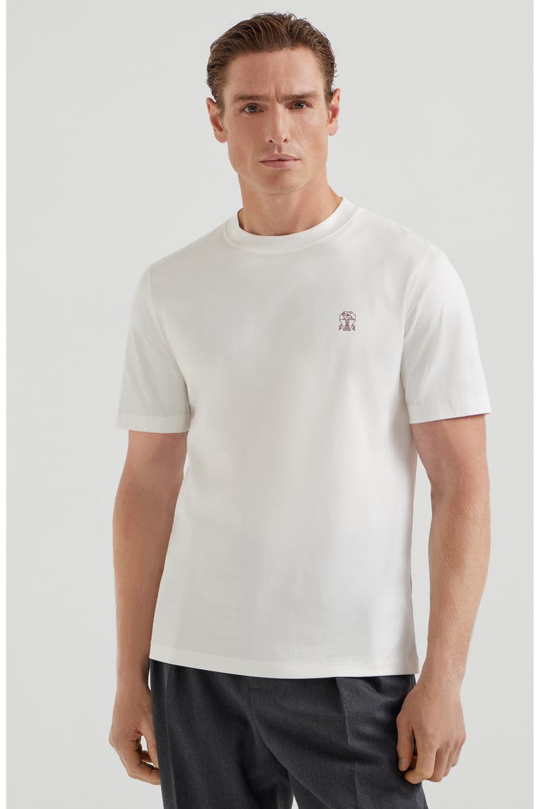 Jersey T-shirt with logo, Alternate, color, Off-White