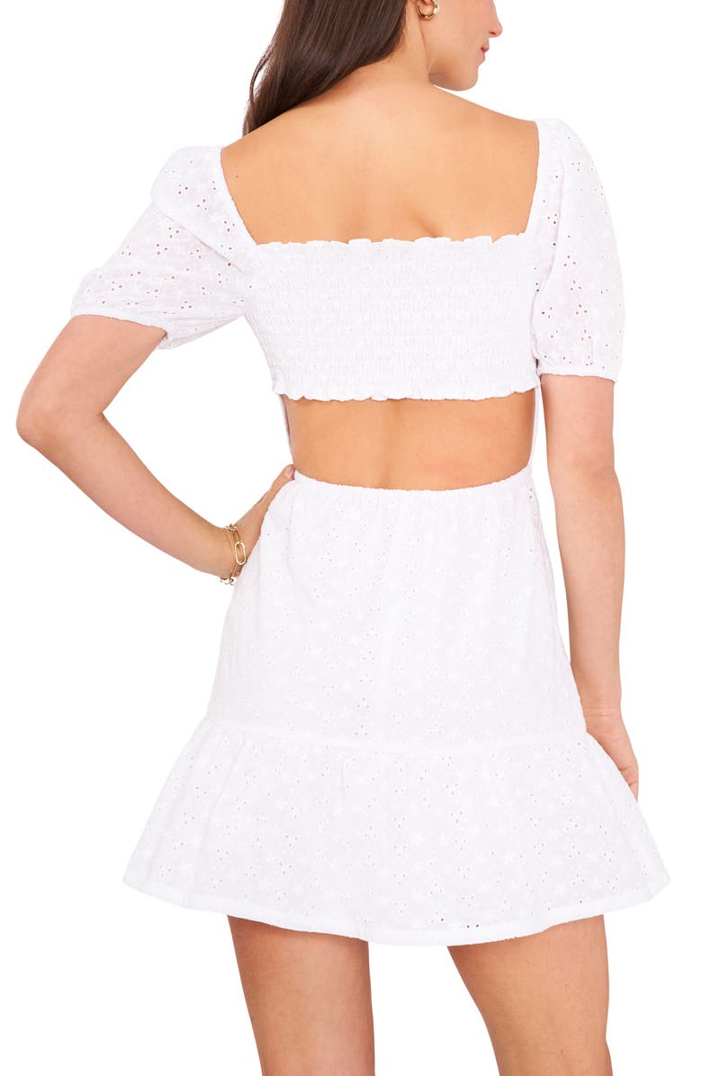 1.STATE Eyelet Cutout Minidress, Alternate, color, 