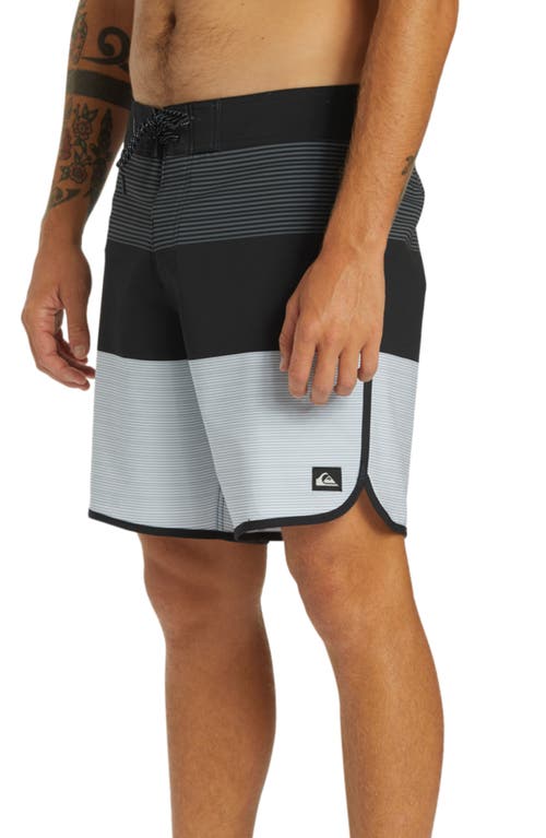 Quiksilver Surfsilk Tijuana Board Shorts In Mercury Sherpa- Black