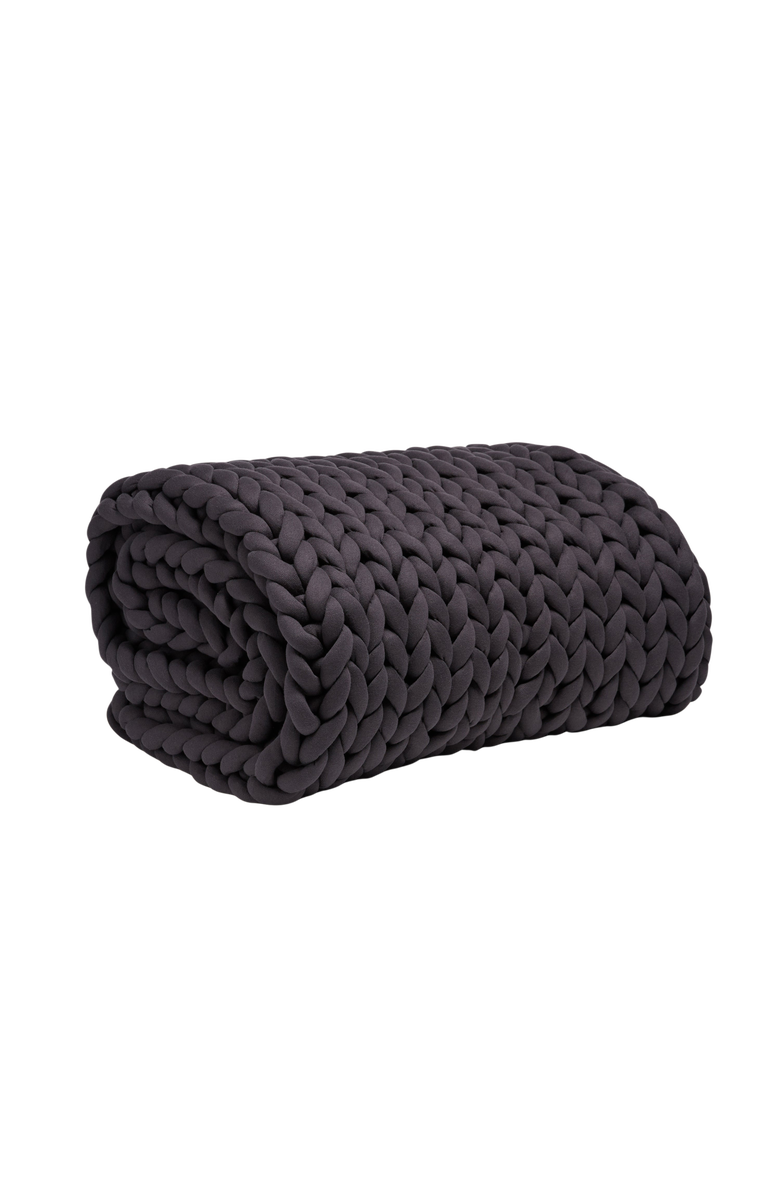 Italic Chunky Knit Organic Weighted Blanket, Main, color, 