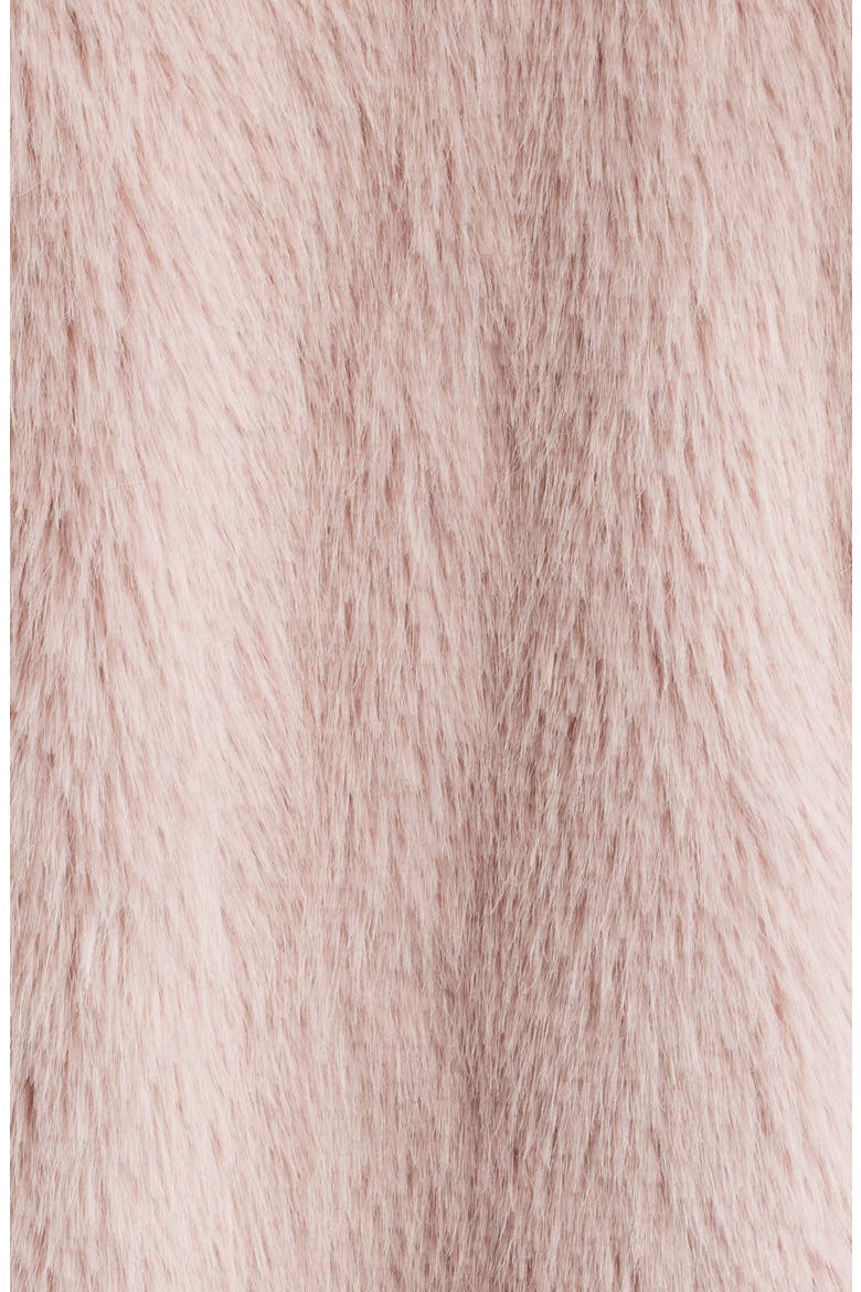 Faux Fur Longline Coat, Alternate, color, PINK