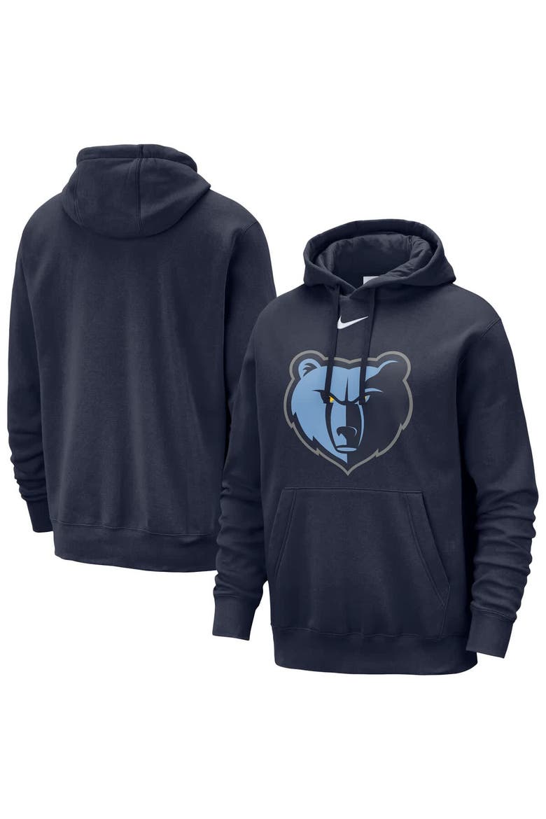 Men's Nike Navy Memphis Grizzlies Essential Logo Club Pullover Hoodie, Main, color, Navy