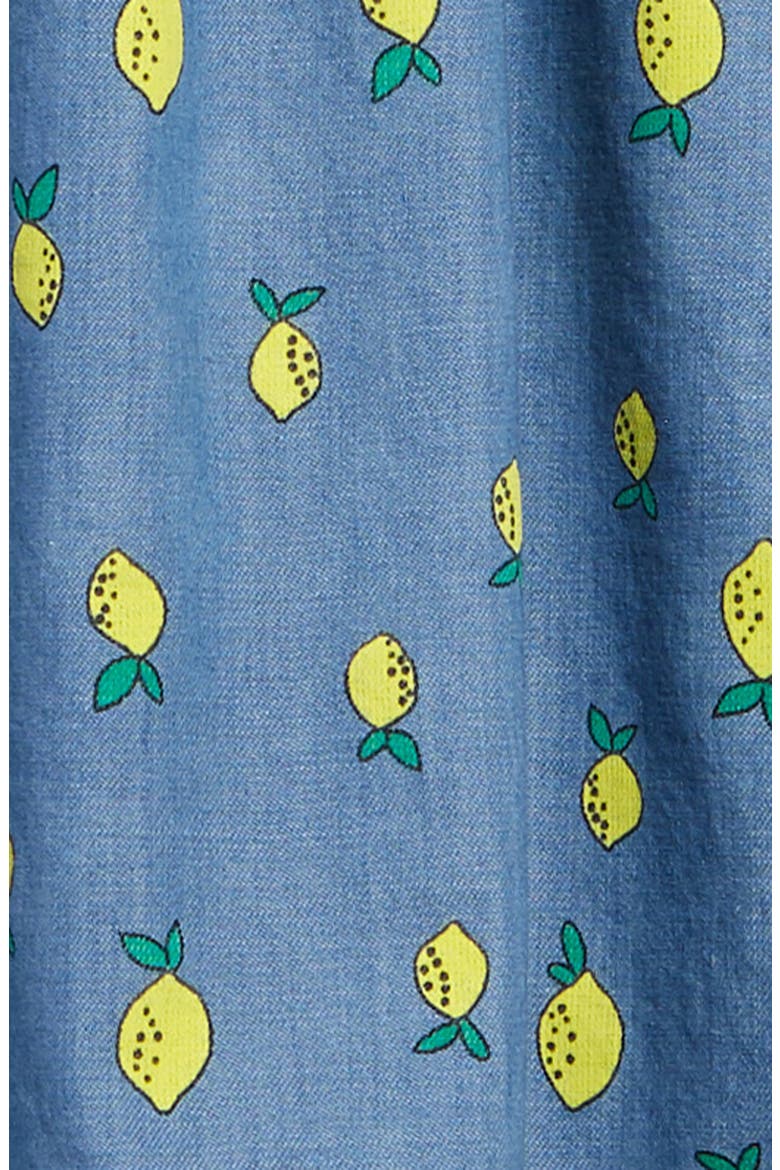 Kids' Print Shift Dress, Alternate, color, BLUE CHAMBRAY LEMONS