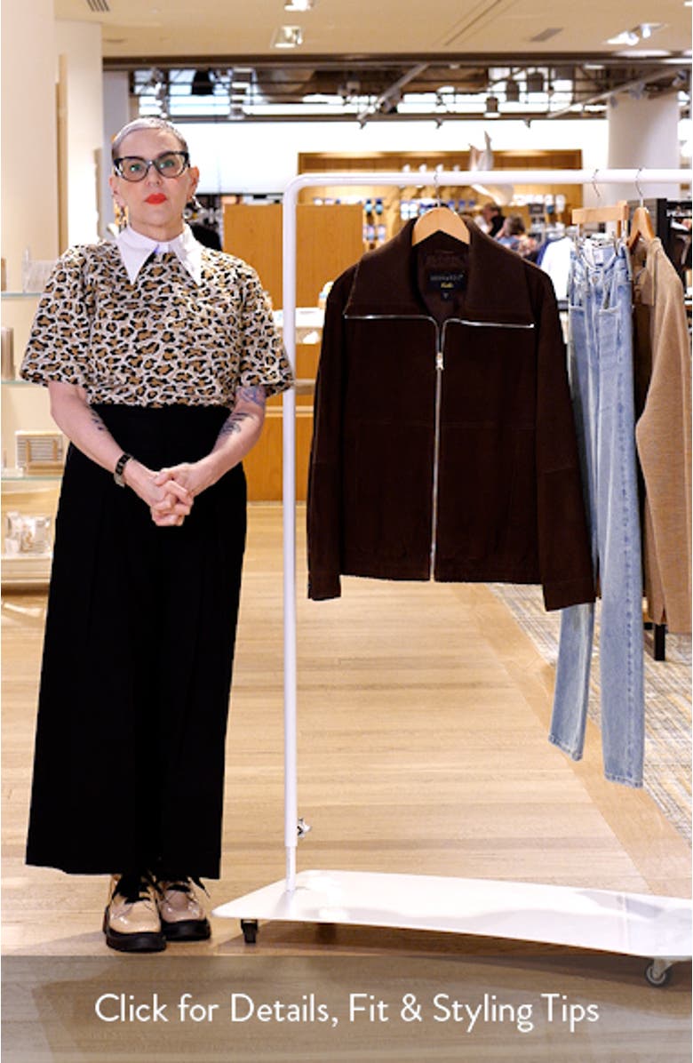 Oversize Suede Bomber Jacket, sales video thumbnail