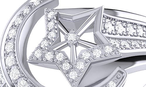 Luvmyjewelry Dreamer Luna Comet Diamond Ring In Metallic