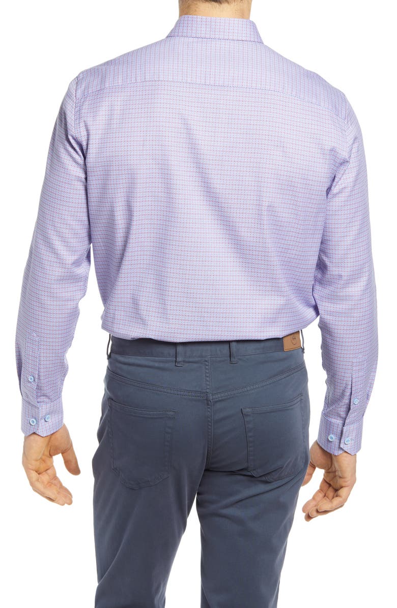 Johnston & Murphy Geometric Button-Up Shirt, Alternate, color, 