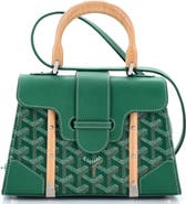 Pre-Owned Goyard Structured Saigon Top Handle Bag Coated Canvas with Leather Mini