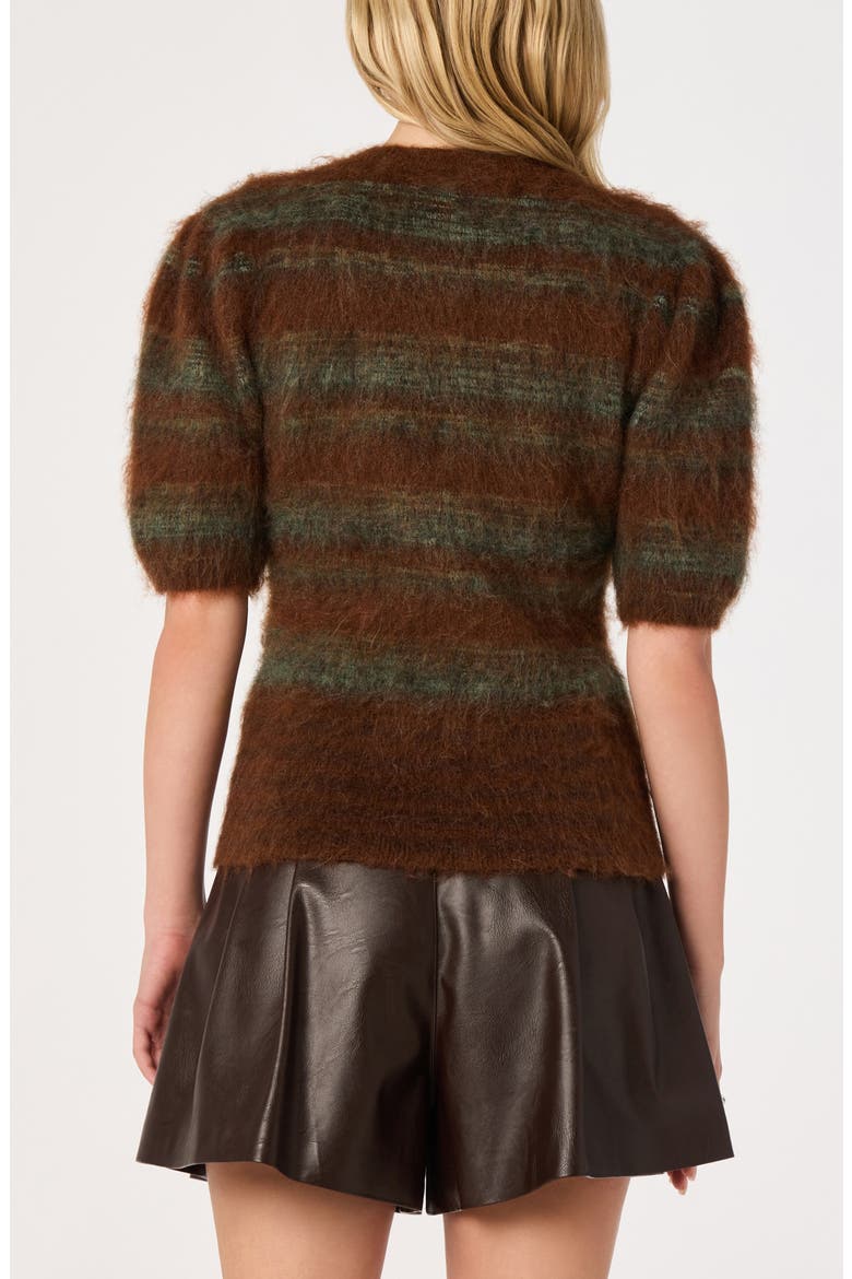 Jean Crewneck Sweater, Alternate, color, BROWN GREEN STRIPE