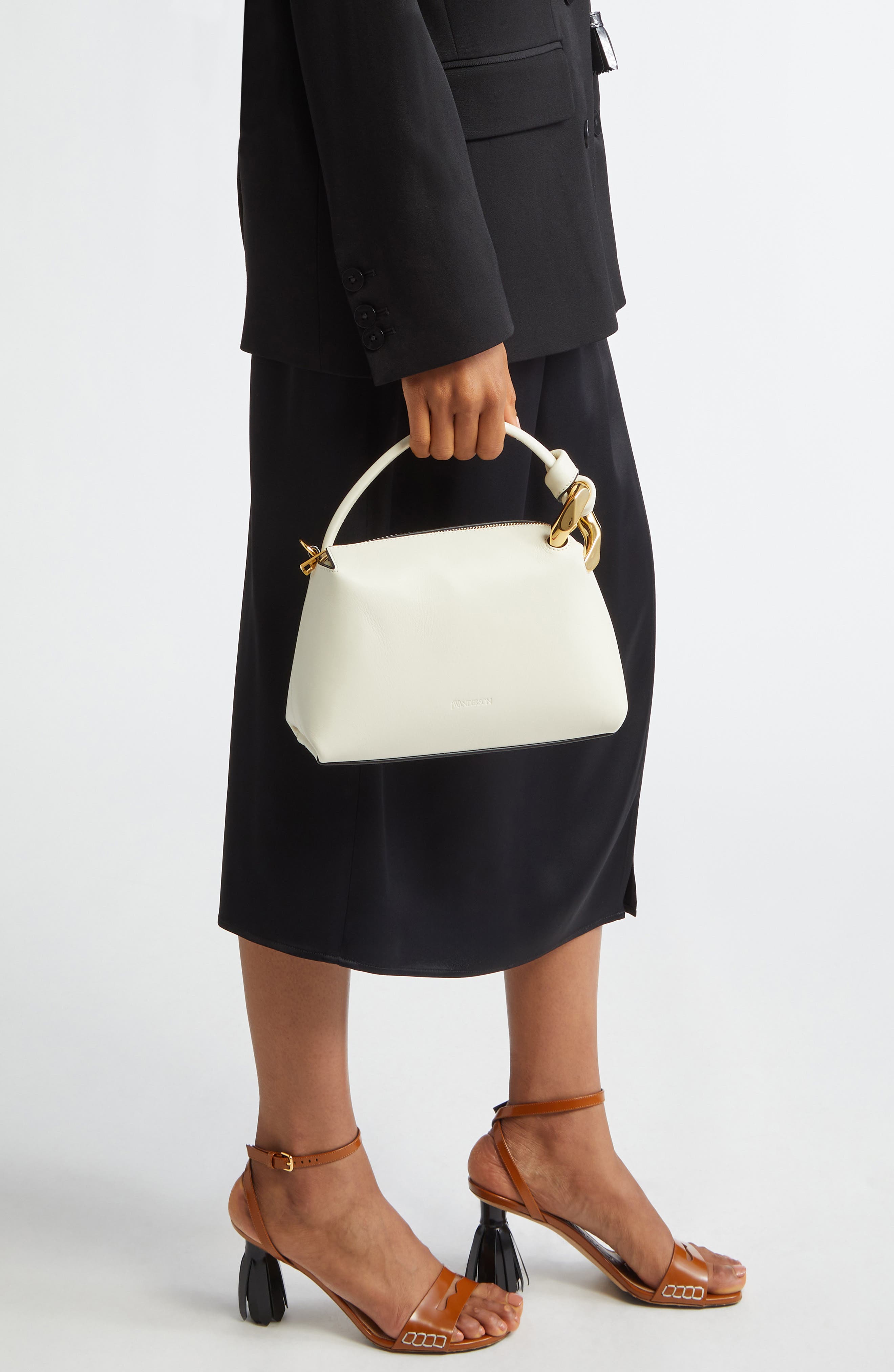Small JWA Corner Leather Crossbody Bag, Alternate, color, WHITE