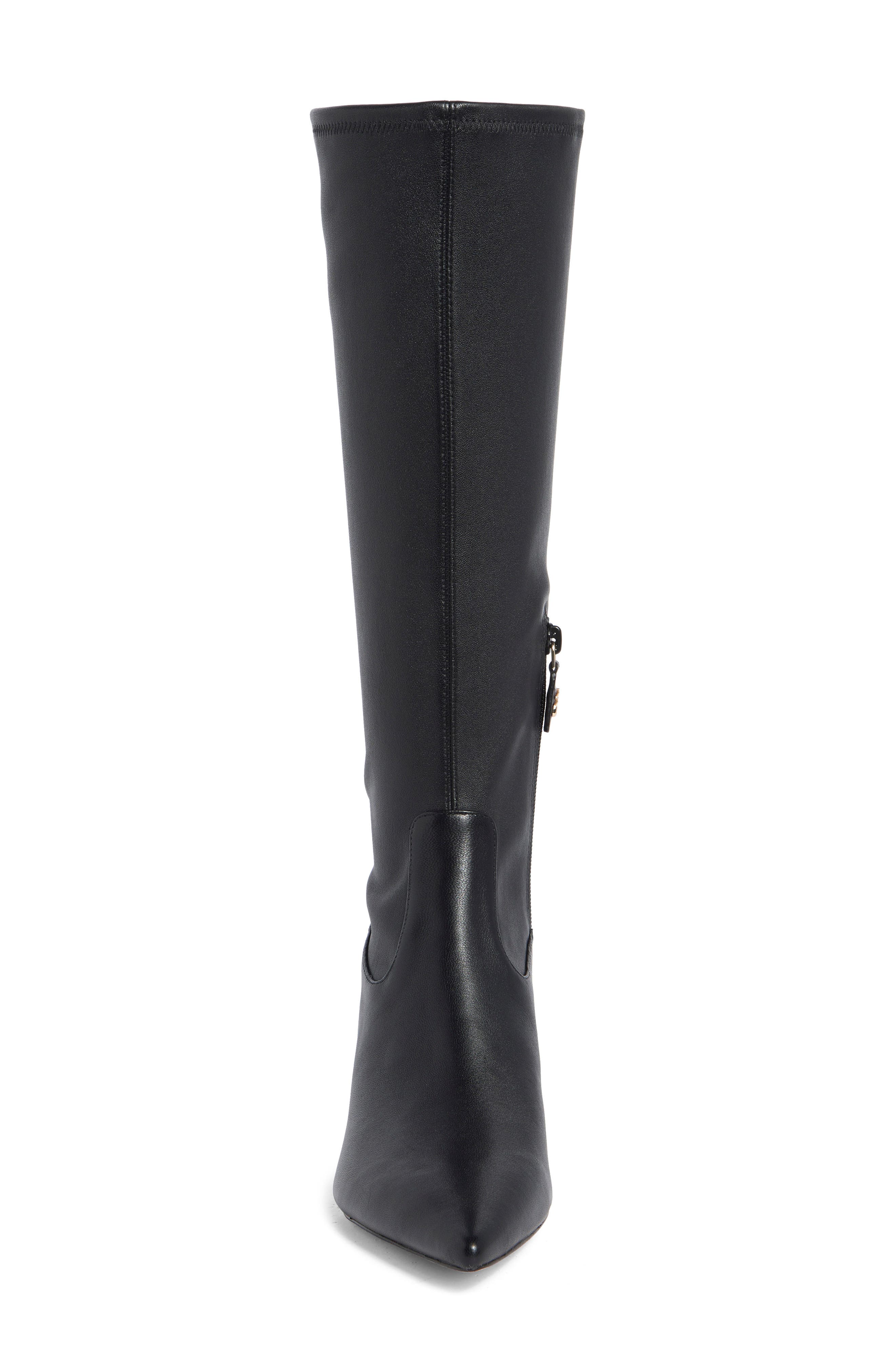 Isla Zip Knee High Boot, Alternate, color, BLACK STRETCH NAPPA