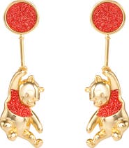Disney Winnie the Pooh Gold Plated Balloon Swinging Earrings