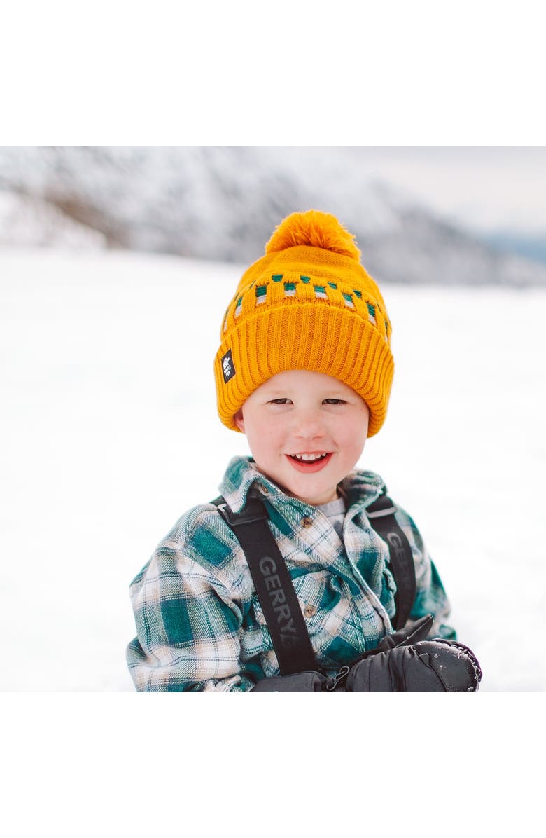 Turtle Fur Kids Noah Pom Winter Hat, Alternate, color, Black