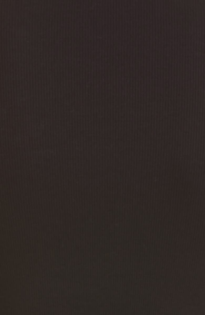 Off-White Logo Stamp Rib Stretch Organic Cotton Bodysuit, Alternate, color, 