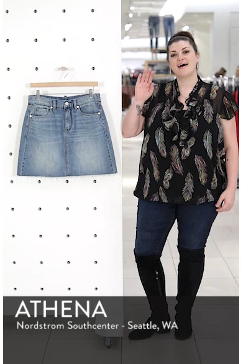 Raw Hem Denim Skirt video