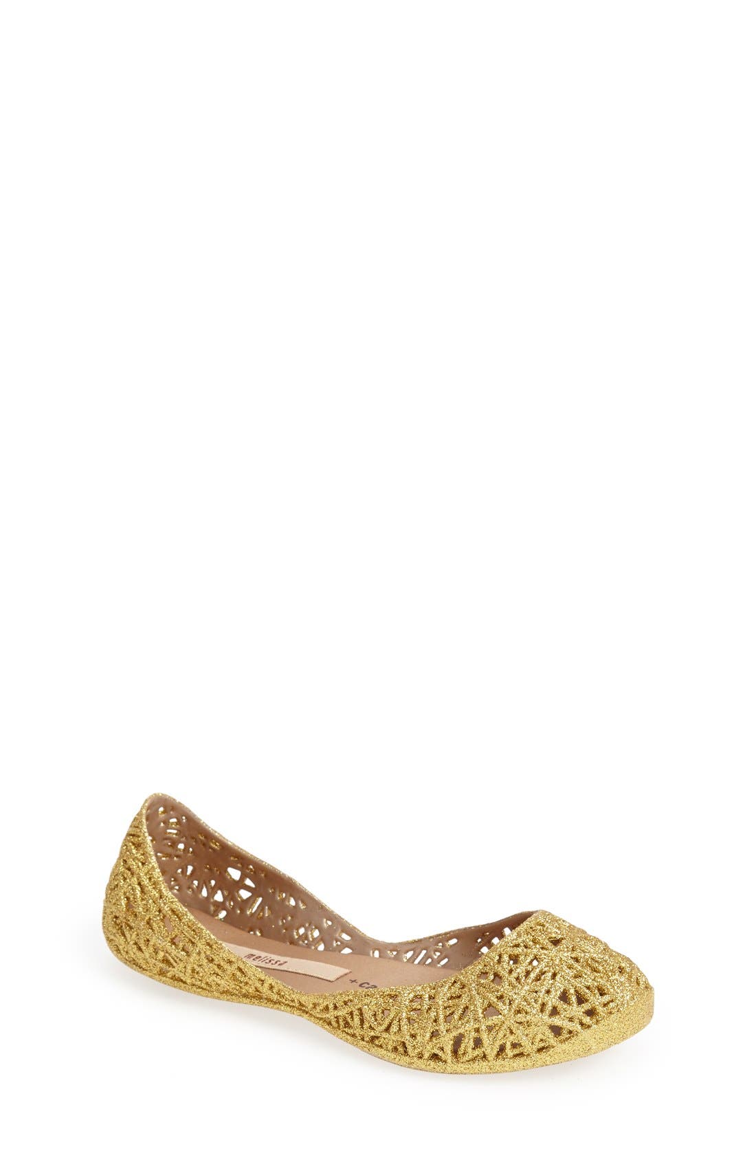 'Campana Zig Zag' Flat, Main, color, Z/DNUGOLD GLITTER