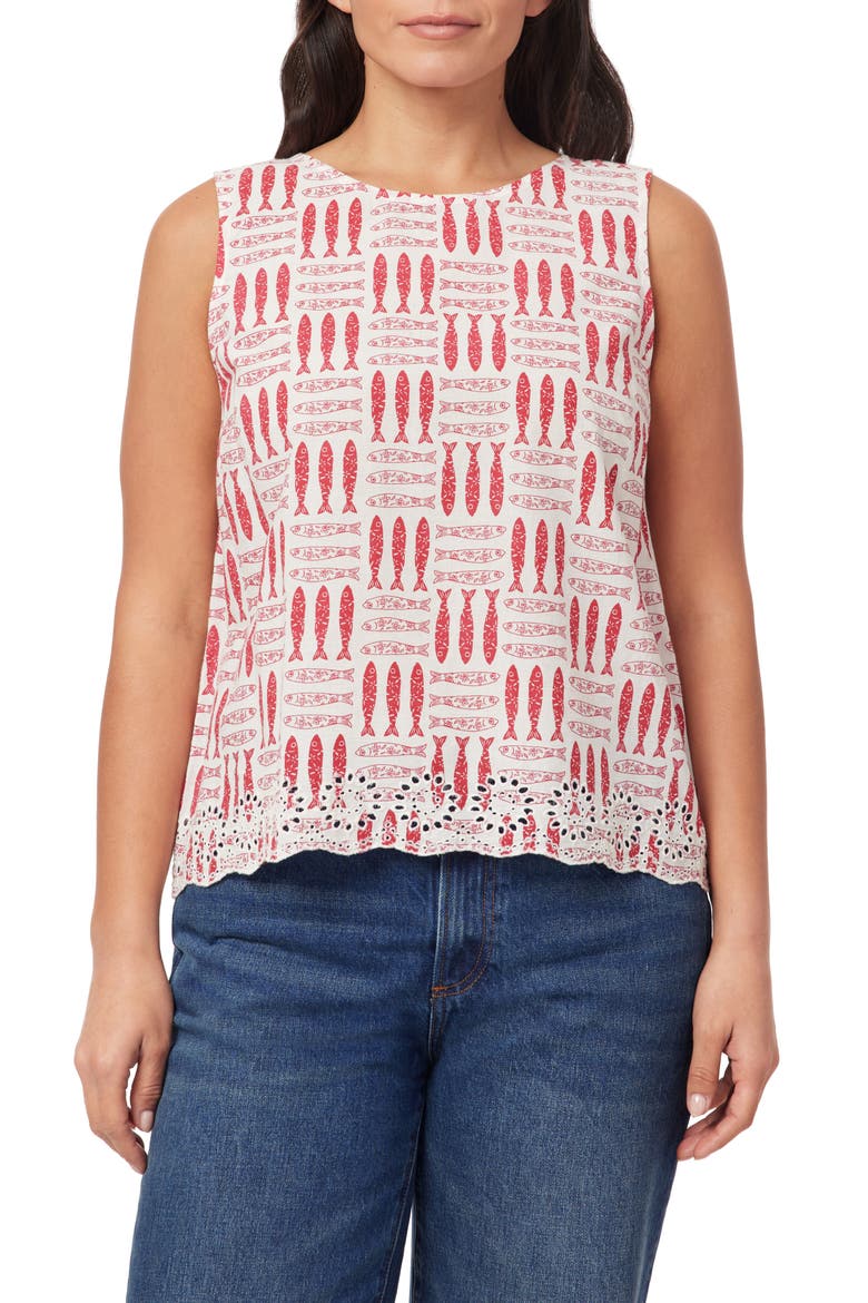 Letizia Sardines Cotton Shell, Main, color, SUGAR SWIZZLE/ BARBERRY