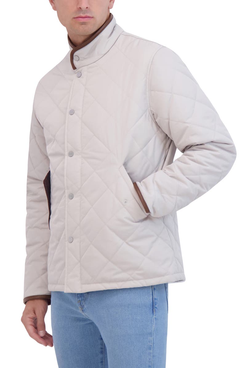 Robert Graham Water Repellent Quilted Jacket, Alternate, color, Stone