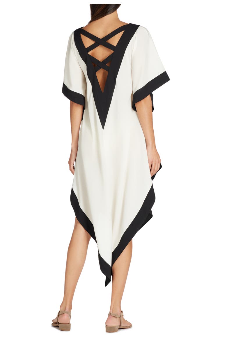 VALIMARE Aria High-Low Crepe de Chine Cover-up Dress, Alternate, color, Off White