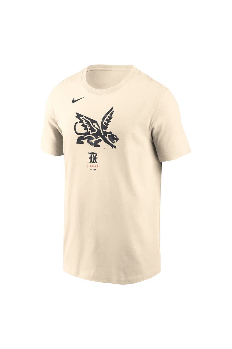 Men's Nike Cream Texas Rangers City Connect Large Logo T-Shirt, Alternate, color, Cream
