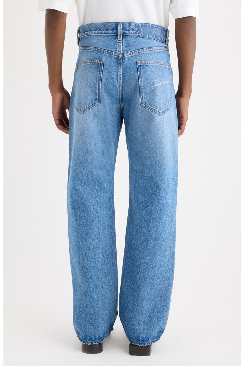 Le de-Nîmes Droit Straight Leg Jeans, Alternate, color, BLUE/ TABAC