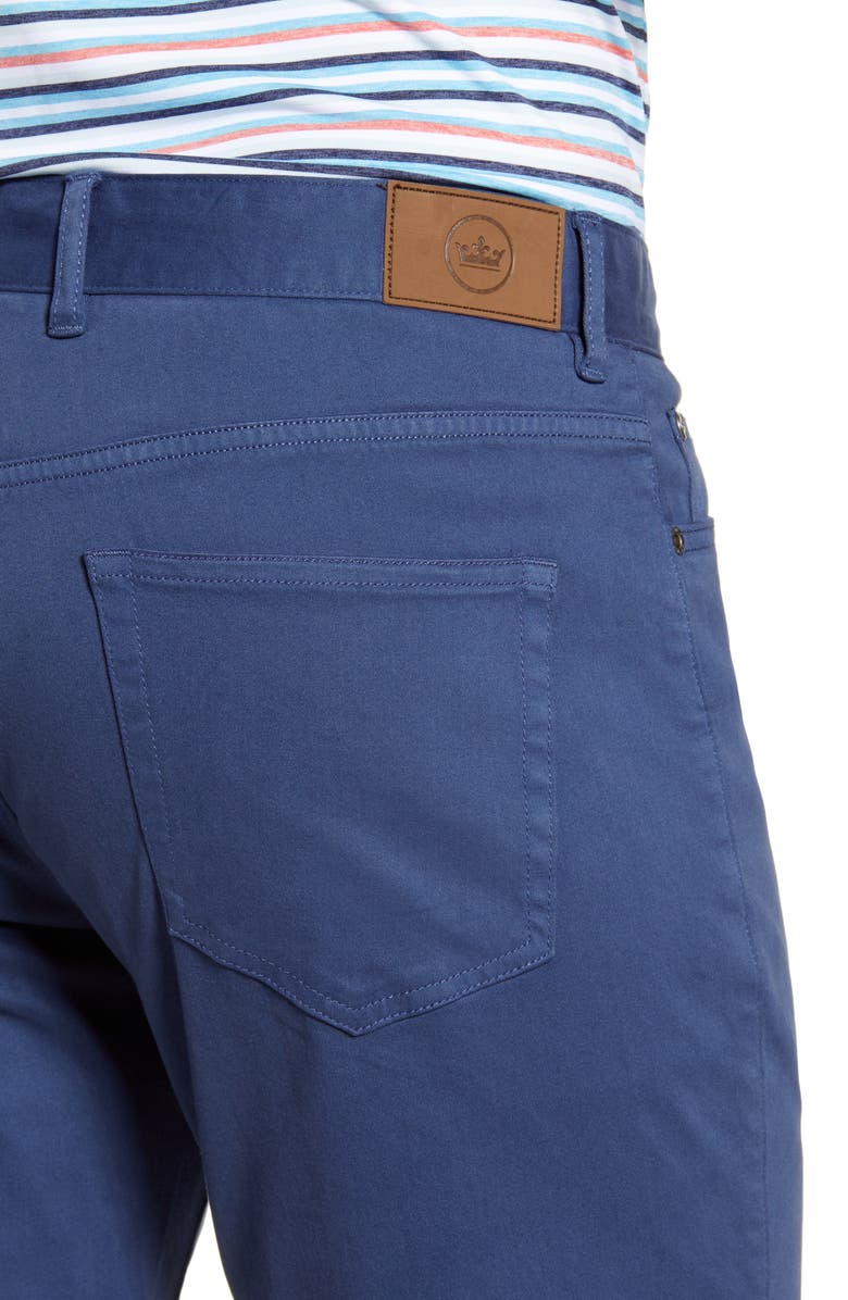 Peter Millar Ultimate 5-Pocket Straight Leg Sateen Pants, Alternate, color, Navy