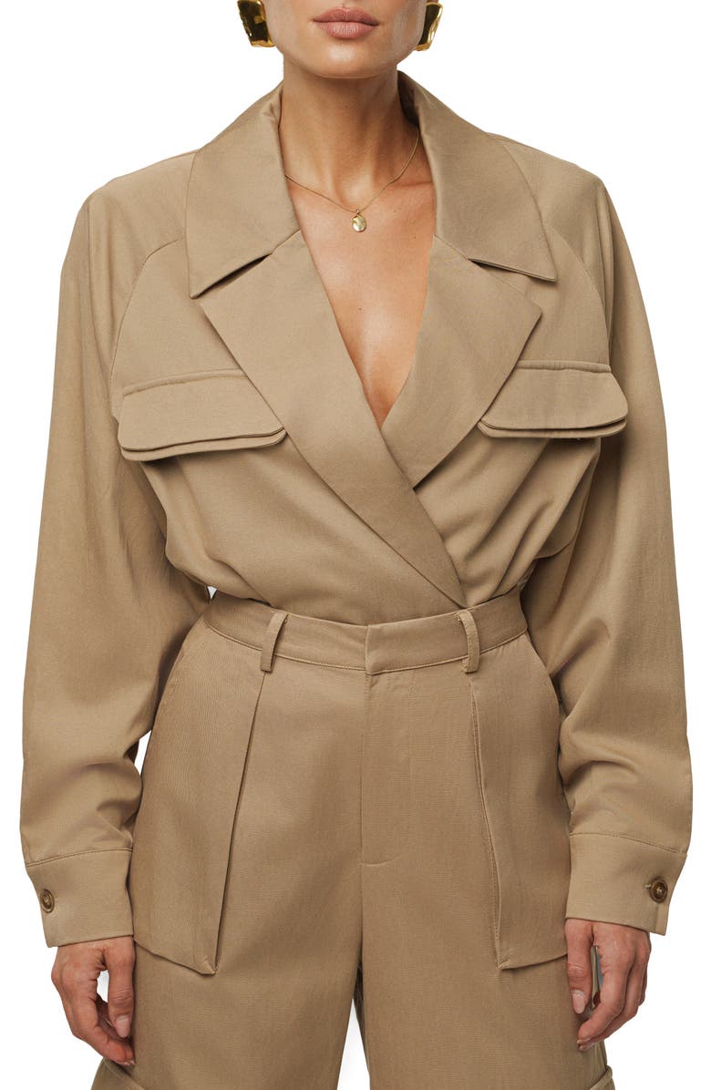 JLUXLABEL Theory Bodysuit, Main, color, Beige