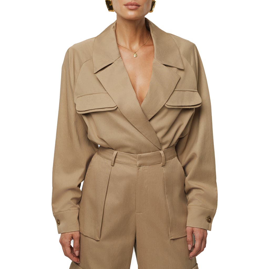Jluxlabel Structure Theory Bodysuit In Neutral