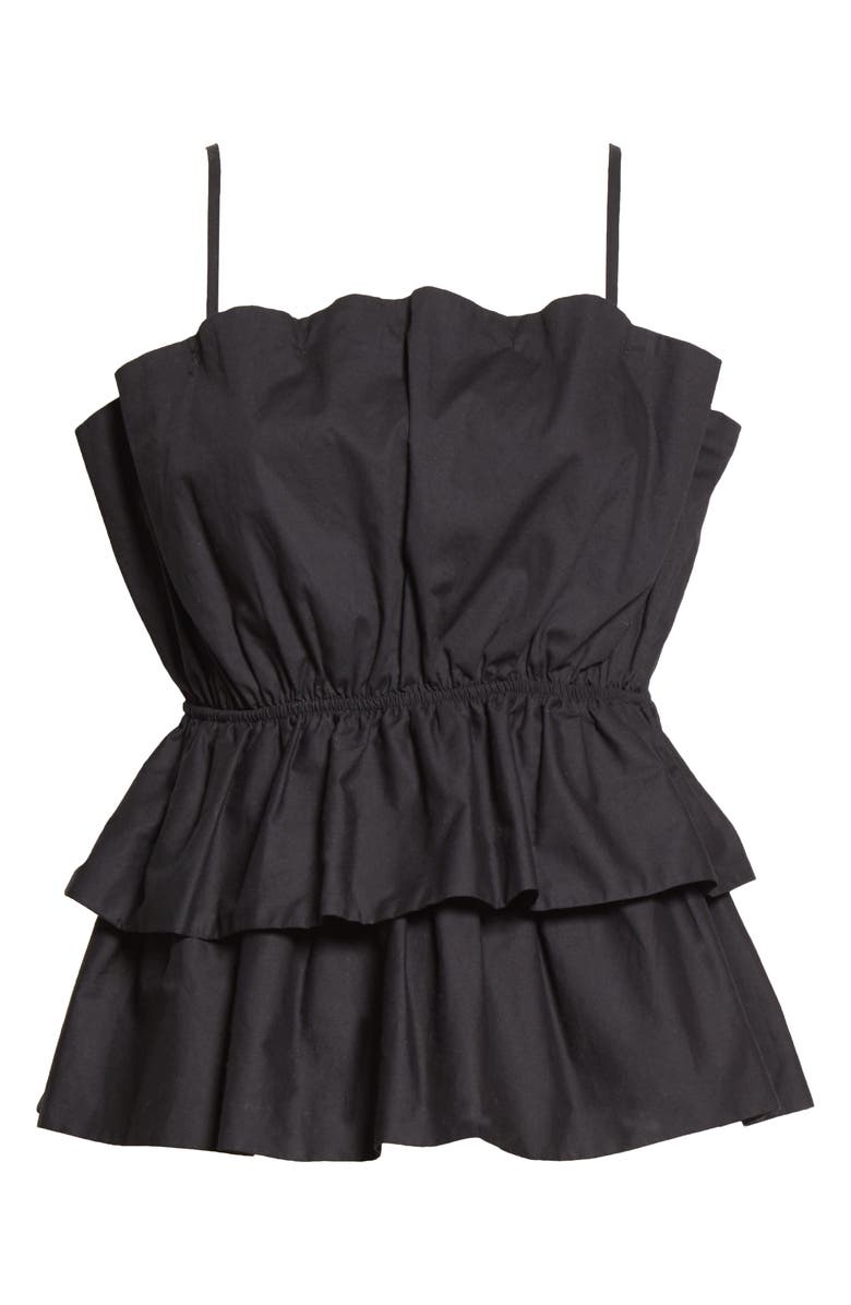 Milly Naomi Poplin Peplum Camisole, Alternate, color, 