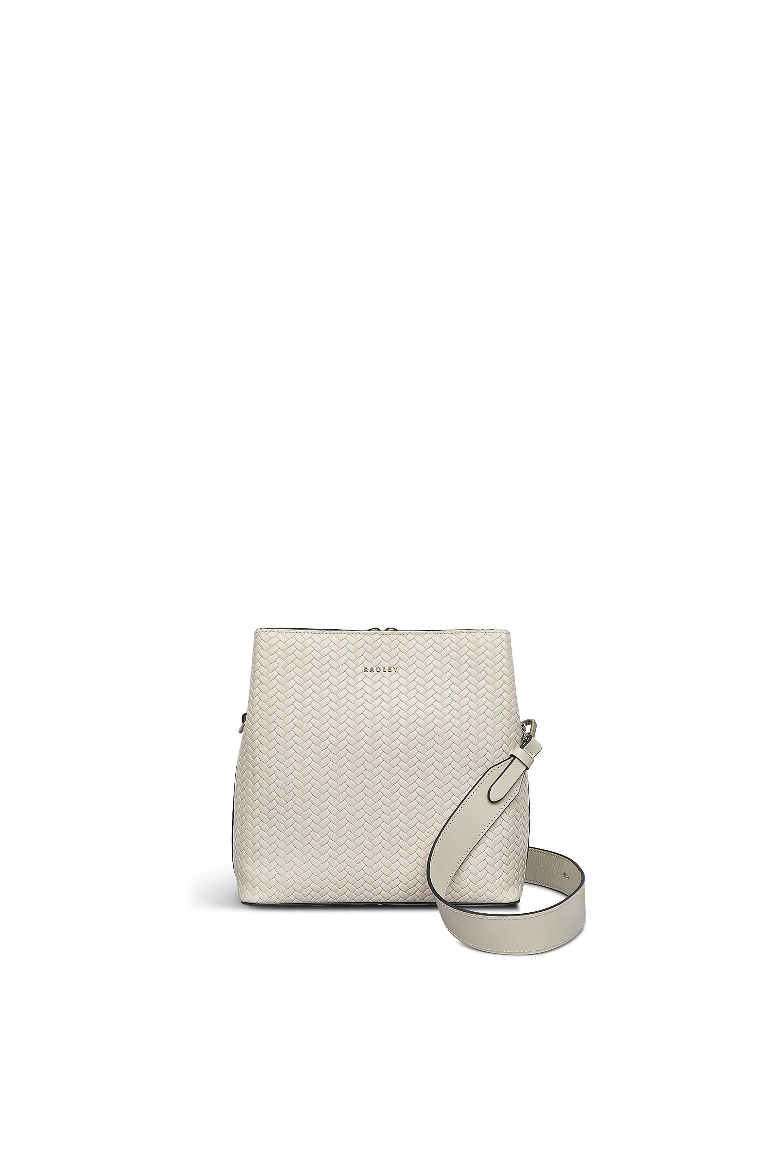 Radley Dukes Place - Weave Medium Compartment Crossbody Bag, Main, color, Chalk