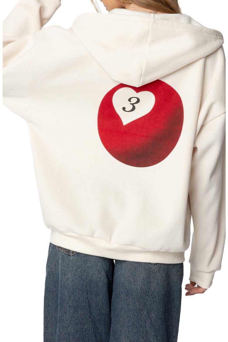Magic 3 Oversize Graphic Zip Hoodie, Alternate, color, CREAM