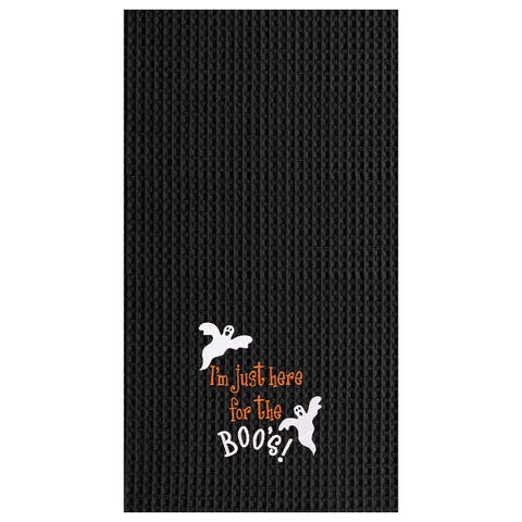 I'm Just Here For Boo's Halloween Cotton Waffle Weave Kitchen Towel Decor Decoration