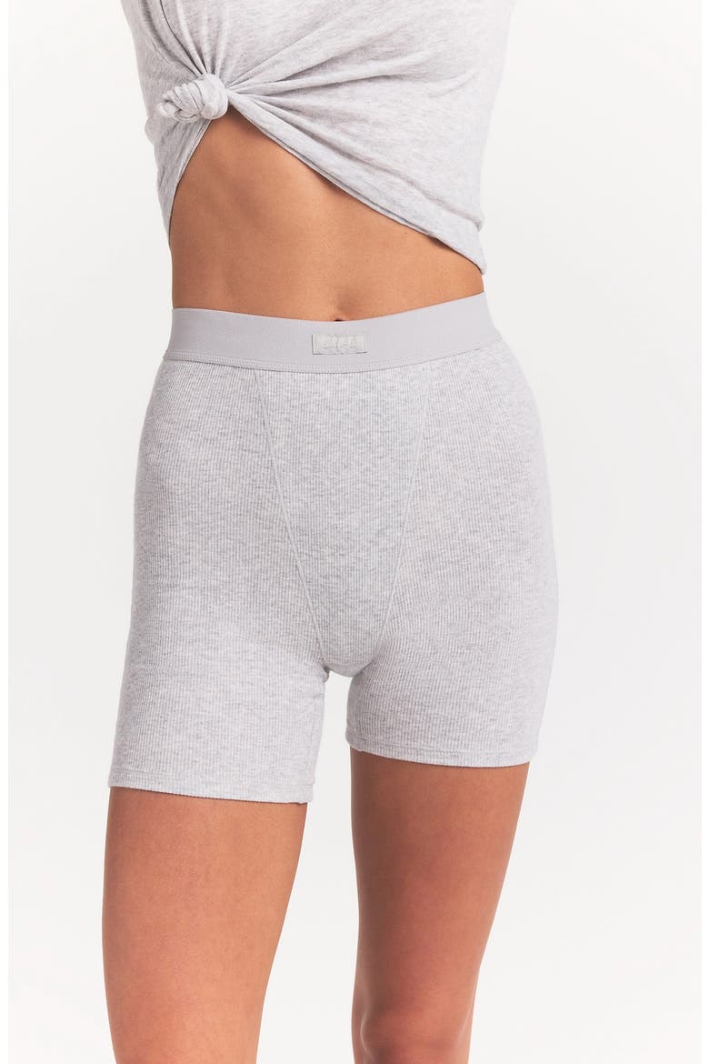 Stretch Cotton Rib Boxers, Alternate, color, LIGHT HEATHER GREY