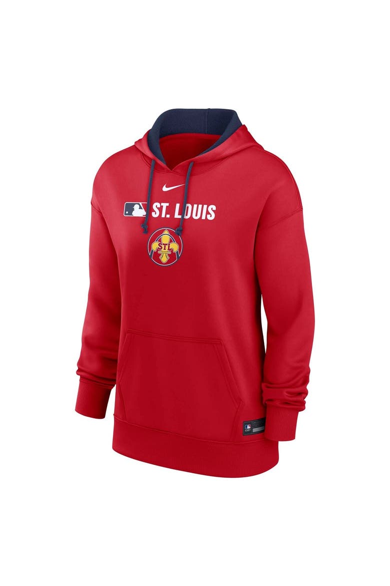 Women's Nike Red St. Louis Cardinals Authentic Collection City Connect Performance Pullover Hoodie, Alternate, color, Red