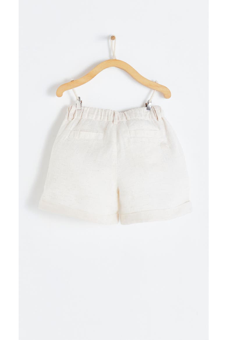 Premium Cotton Linen Bermuda for Infant, Alternate, color, Ivory