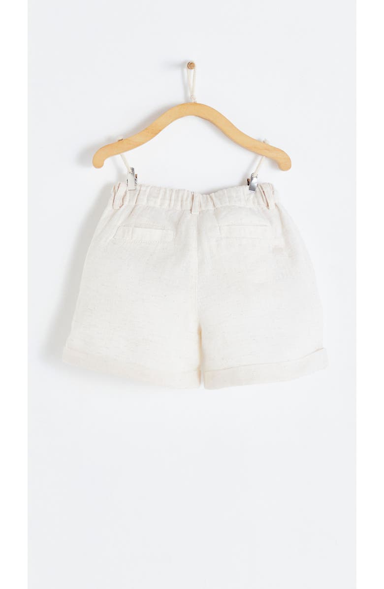 Babycottons Premium Cotton Linen Bermuda for Infant, Alternate, color, Ivory