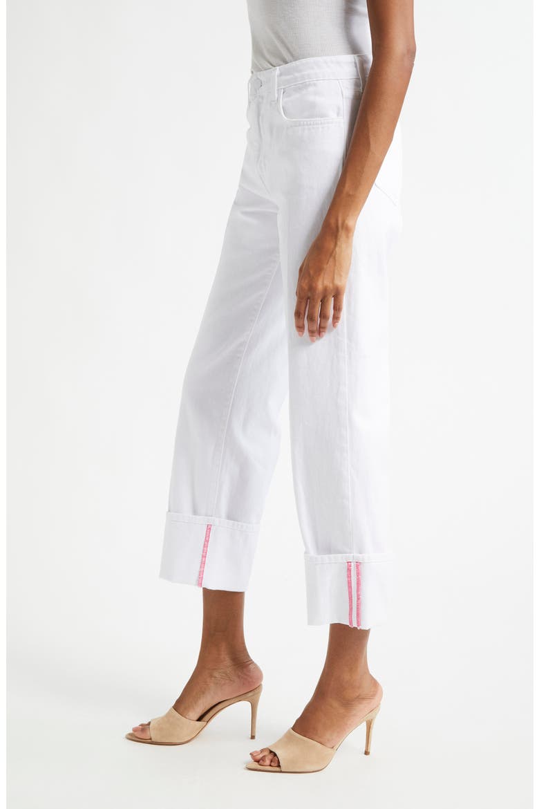 Leighton Cuff Stovepipe Jeans, Alternate, color, BLANC