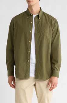 BUCK MASON Skyline Poplin Cotton Button-Down Shirt