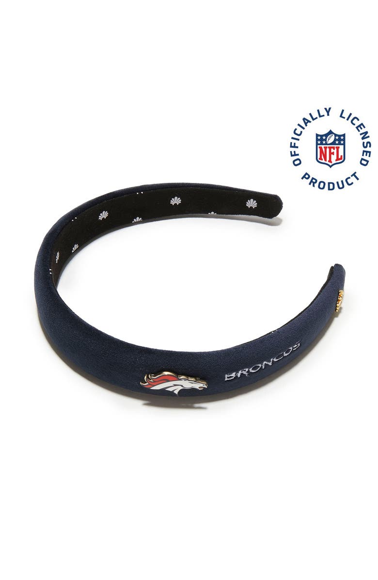 Lele Sadoughi Denver Broncos Charlotte Headband, Main, color, Navy 400