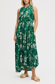 Sam Edelman Print Side Tie Sleeveless Maxi Dress