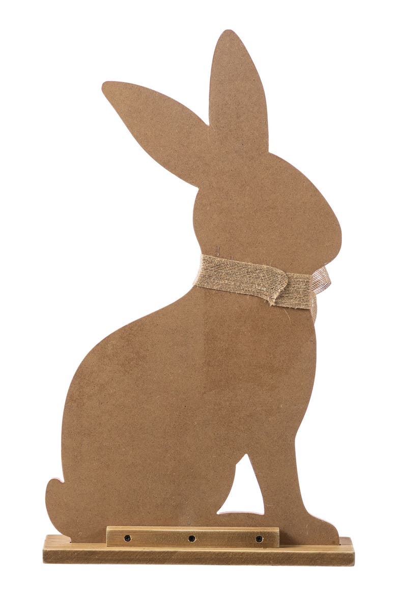 Easter Wooden Pink Bunny Porch Decor, Alternate, color, Pink