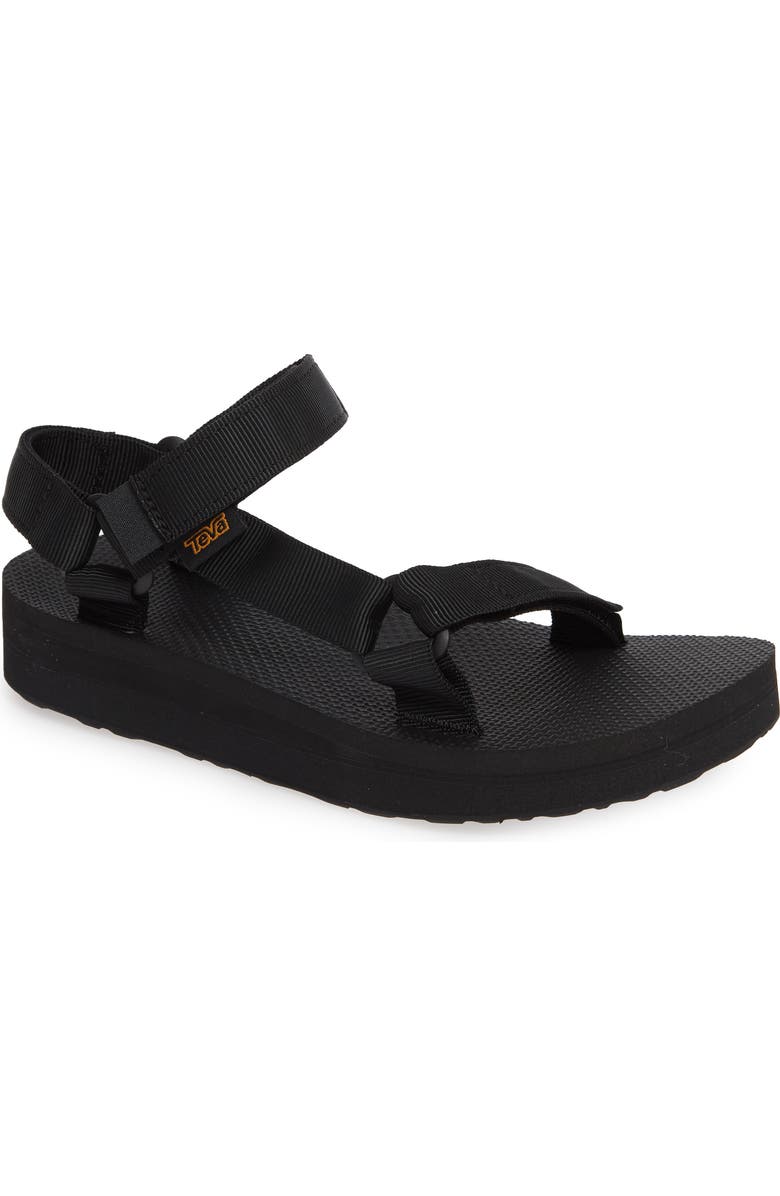 Teva Midform Universal Sandal, Main, color, Black Fabric