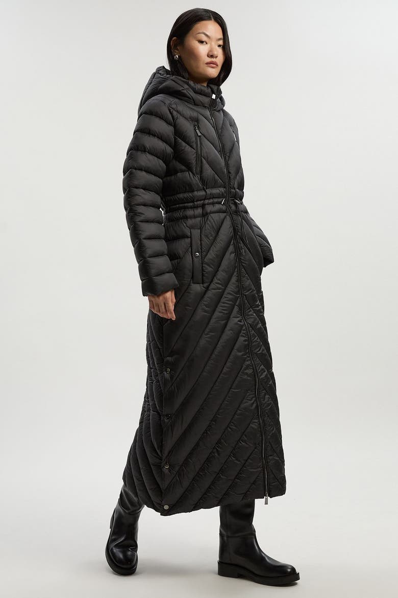Lightweight Packable Maxi Coat, Main, color, Black