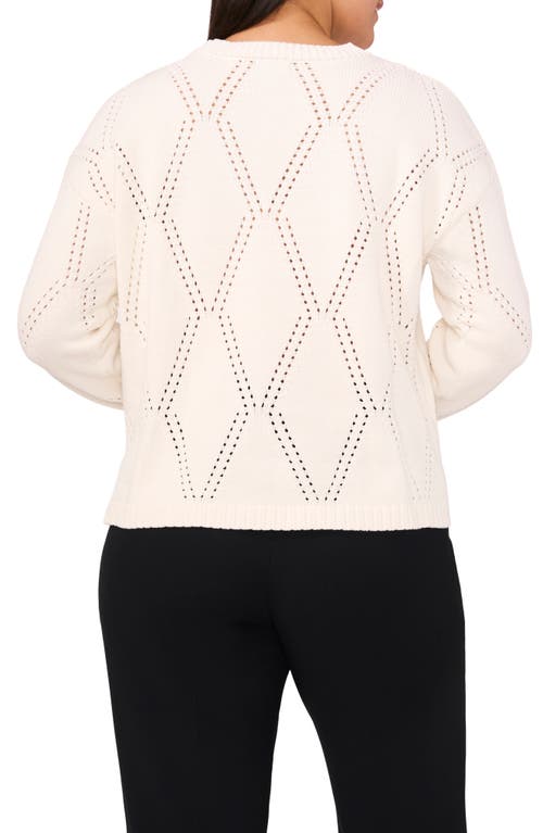 Halogen ® High-low Crewneck Sweater In White