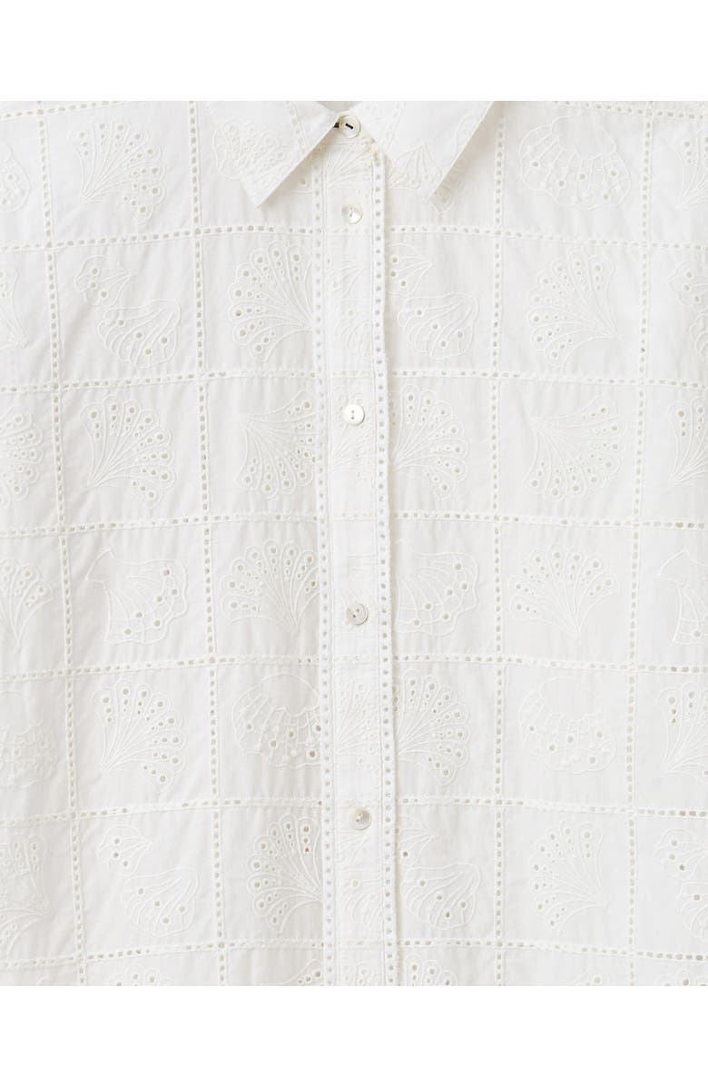 Cartolina Margaux Eyelet Button Down Shirt, Alternate, color, Soft White