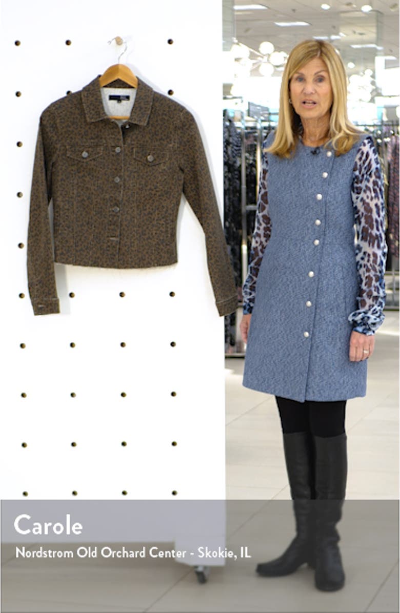 Leopard Print Denim Jacket, sales video thumbnail